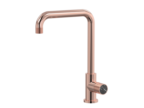 Tapware ParTaps IDK Marble Sink 90 Degree Mixer Colour: Copper Insert: Nero Marble Place & Palette