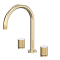 Tapware ParTaps IDK Marble Sink Set Hob Swivel Colour: Brushed Brass Gold Insert: Bianco Marble Place & Palette