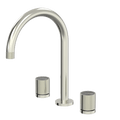 Tapware ParTaps IDK Marble Sink Set Hob Swivel Colour: Brushed Nickel Insert: Nero Marble Place & Palette