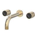 Tapware ParTaps IDK Marble Wall Bath Set - Nero Marble Colour: Brushed Brass Gold Size: 160mm Place & Palette