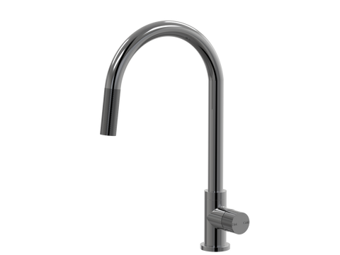 Tapware ParTaps IDK Sink Pull-Out Mixer Colour: Black Sapphire Style: Gooseneck Place & Palette