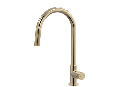 Tapware ParTaps IDK Sink Pull-Out Mixer Colour: Brass Gold Style: Gooseneck Place & Palette