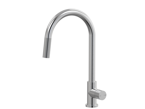 Tapware ParTaps IDK Sink Pull-Out Mixer Colour: Brushed Chrome Style: Gooseneck Place & Palette