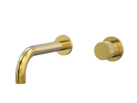 Tapware ParTaps IDK Wall Mixer Basin Set Outlet Colour: Brushed Gold Size: 160mm Place & Palette