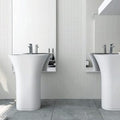 Basins Pietra Bianca Iceland Freestanding Basin Colour: Malibu Solid Place & Palette