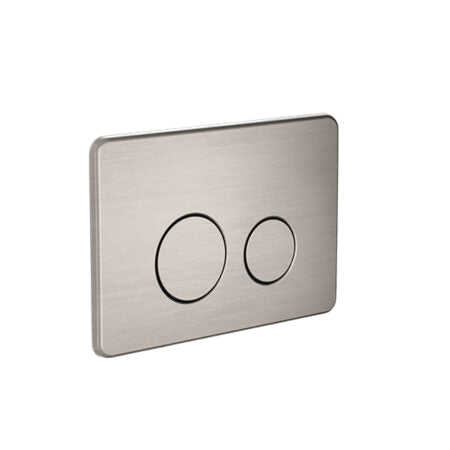 Toilets Nero In Wall Toilet Push Flush Plate Colour: Brushed Nickel Place & Palette