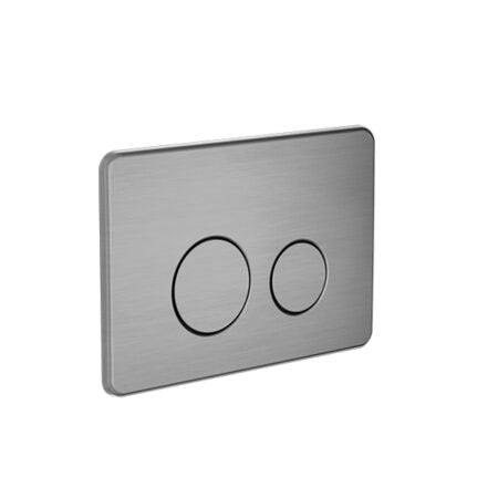 In Wall Toilet Push Flush Plate-Toilets-Nero-Gun Metal-place-and-palette