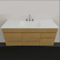 Vanities Timberline Indiana Wall Hung Vanity with Alpha Ceramic Top Size: L 1200mm Place & Palette