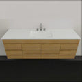 Vanities Timberline Indiana Wall Hung Vanity with Alpha Ceramic Top Size: L 1500mm Place & Palette