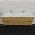 Vanities Timberline Indiana Wall Hung Vanity with Alpha Ceramic Top Size: L 1500mm Double Bowl Place & Palette