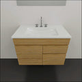 Vanities Timberline Indiana Wall Hung Vanity with Alpha Ceramic Top Size: L 750mm Place & Palette