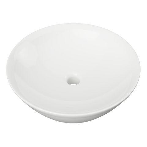 Jupiter Ceramic Basin 450mm-Basins-Timberline-White Gloss-place-and-palette