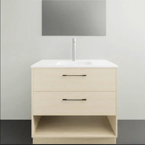 Kansas Floor Standing Vanity with Alpha Ceramic Top-Vanities-Timberline-L 900mm-place-and-palette