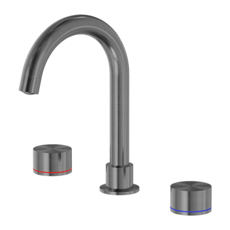 Tapware Nero Kara Basin Set Colour: Gun Metal Place & Palette