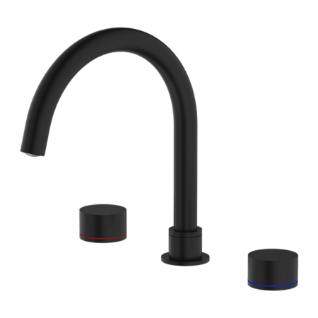 Tapware Nero Kara Bath Set Colour: Matte Black Place & Palette