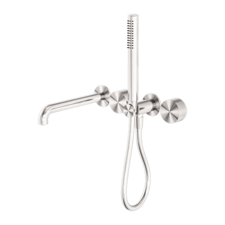 Showers Nero Kara Progressive Shower System Separate Plate With Spout Colour: Brushed Nickel Size: 230mm Place & Palette