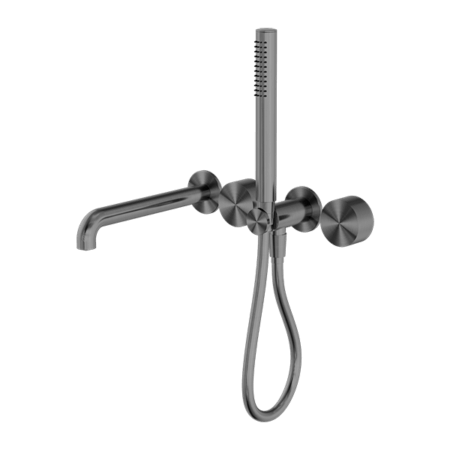 Showers Nero Kara Progressive Shower System Separate Plate With Spout Colour: Gun Metal Size: 230mm Place & Palette