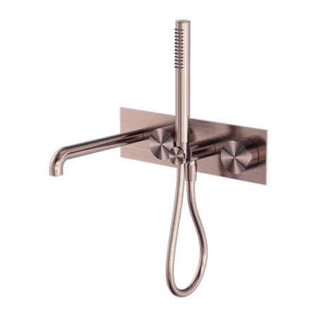 Showers Nero Kara Progressive Shower System With Spout Colour: Brushed Bronze Size: 230mm Place & Palette