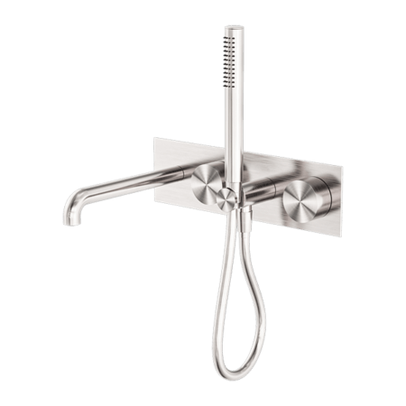 Showers Nero Kara Progressive Shower System With Spout Colour: Brushed Nickel Size: 230mm Place & Palette