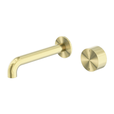 Tapware Nero Kara Progressive Wall Basin/Bath Set Colour: Brushed Gold Size: 120mm Place & Palette