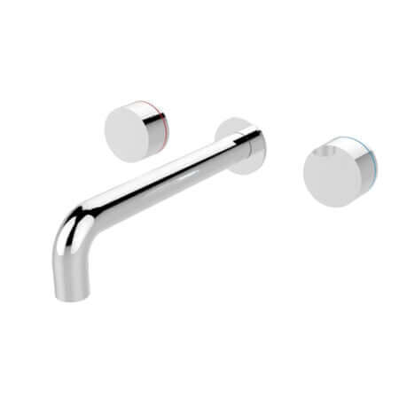 Tapware Nero Kara Wall Basin Set Colour: Chrome Size: 217mm Place & Palette