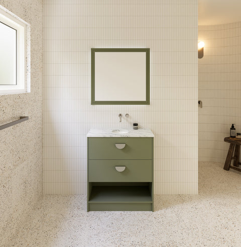 Karlie Wall Hung Vanity with Silksurface Top & White Gloss Above Counter Basin-Vanities-Timberline-place-and-palette