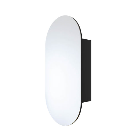 Mirrors Thermogroup Pill-Shaped Mirror Cabinet Colour: Black Place & Palette