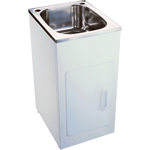 Basins Modern National Laundry Tub Colour: White Size: Compact - 35L (455 X 555 X 870mm) Place & Palette