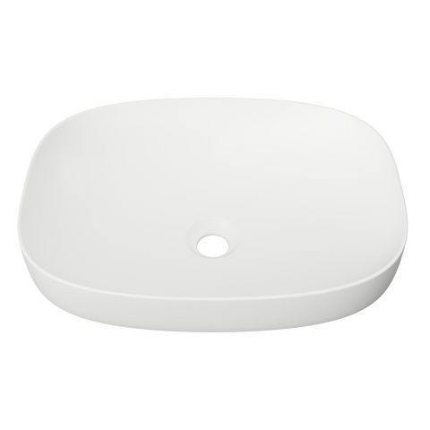 Basins Timberline Lorenzo Inset Ceramic Basin 500mm Color: White Matte Place & Palette