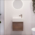 Vanities Timberline Lottie Wall Hung Vanity with Liberty Ceramic Top Size: L 480mm Right-hand Offset Place & Palette