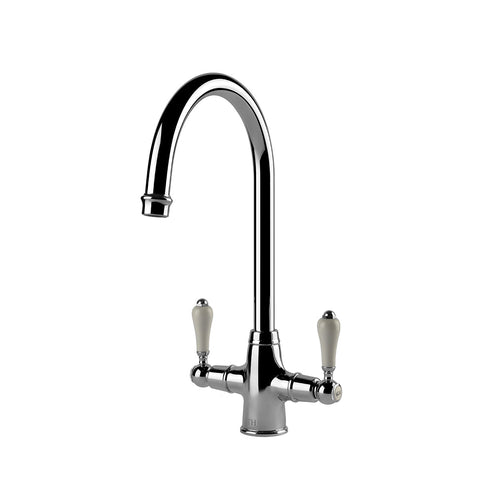 Tapware Turner Hastings Ludlow Double or Bridge Mixer Tap Colour: Chrome Style: Double Sink Place & Palette