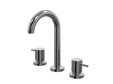 Tapware ParTaps Lugano Basin Set Swivel Colour: Black Sapphire Place & Palette