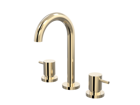 Tapware ParTaps Lugano Basin Set Swivel Colour: Brass Gold Place & Palette