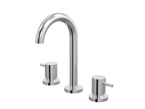 Tapware ParTaps Lugano Basin Set Swivel Colour: Brushed Chrome Place & Palette