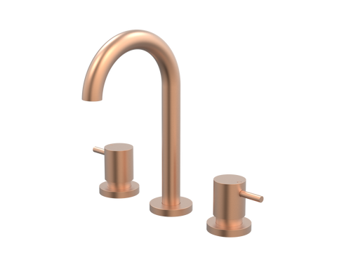 Tapware ParTaps Lugano Basin Set Swivel Colour: Brushed Copper Place & Palette