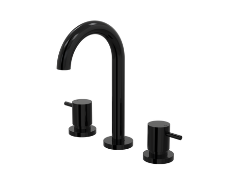 Tapware ParTaps Lugano Basin Set Swivel Colour: Midnight Black Place & Palette