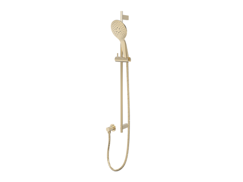 Showers ParTaps Lugano Handshower on Rail Colour: Brushed Brass Gold Style: Three Function Place & Palette