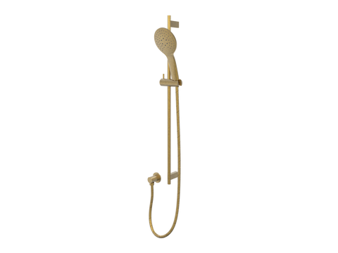 Showers ParTaps Lugano Handshower on Rail Colour: Rumbled Brass Style: Three Function Place & Palette