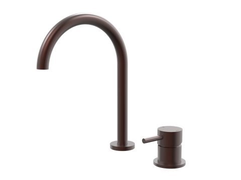 Tapware ParTaps Lugano Hob Mixer - Gooseneck Outlet Colour: Antique Copper Place & Palette