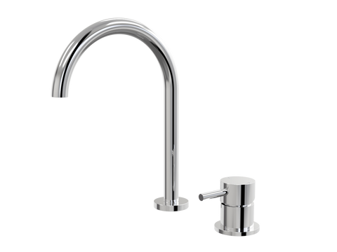 Tapware ParTaps Lugano Hob Mixer - Gooseneck Outlet Colour: Chrome Place & Palette