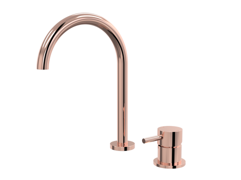 Tapware ParTaps Lugano Hob Mixer - Gooseneck Outlet Colour: Copper Place & Palette