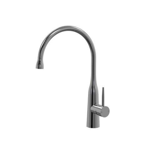 Tapware ParTaps Lugano Sink Gooseneck Mixer Colour: Black Sapphire Style: Dome Place & Palette