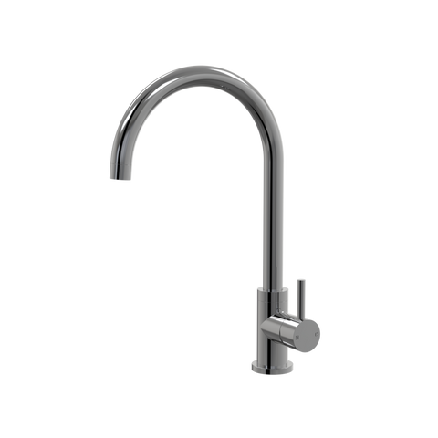 Tapware ParTaps Lugano Sink Gooseneck Mixer Colour: Black Sapphire Style: Original Place & Palette