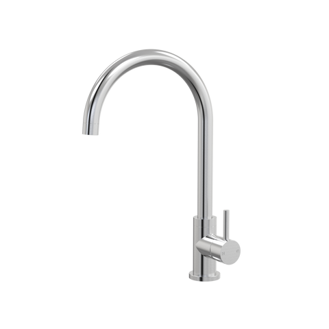 Tapware ParTaps Lugano Sink Gooseneck Mixer Colour: Brushed Chrome Style: Original Place & Palette