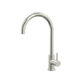 Tapware ParTaps Lugano Sink Gooseneck Mixer Colour: Brushed Nickel Style: Original Place & Palette