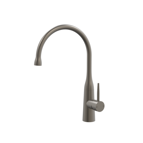 Tapware ParTaps Lugano Sink Gooseneck Mixer Colour: Gunmetal Style: Dome Place & Palette