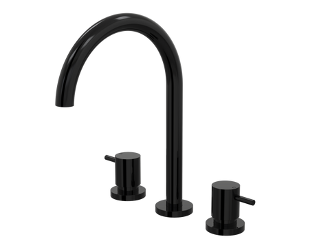 Tapware ParTaps Lugano Sink Set Hob Swivel Colour: Midnight Black Place & Palette