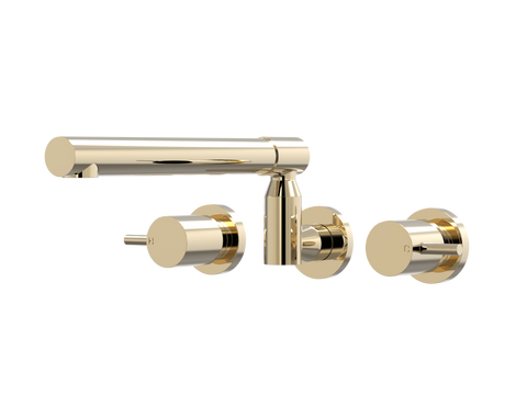 Tapware ParTaps Lugano Sink Set XL Wall Swivel Colour: Brass Gold Place & Palette