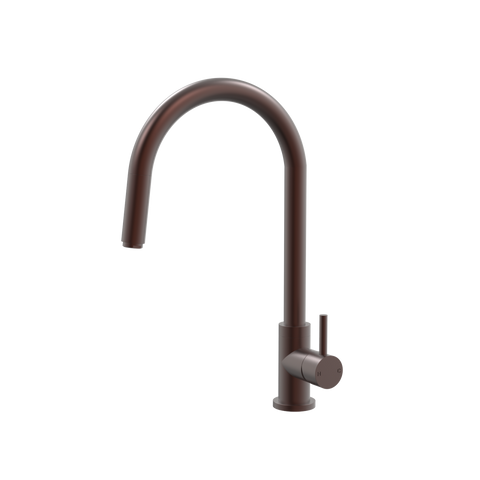 Tapware ParTaps Lugano Sink Straight Mixer Pull-Out Colour: Antique Copper Style: Gooseneck Place & Palette