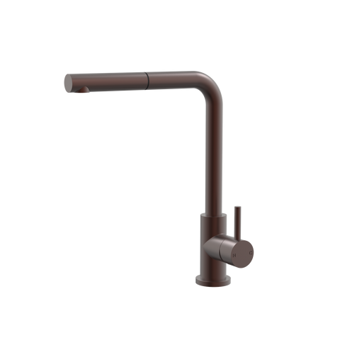 Tapware ParTaps Lugano Sink Straight Mixer Pull-Out Colour: Antique Copper Style: Swivel Place & Palette